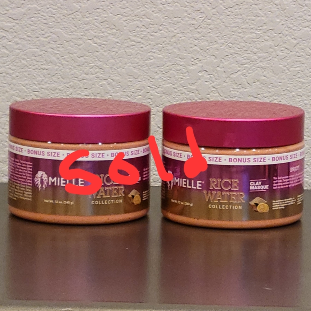 MIELLE - SET OF (2) RICE WATER CLAY MASQUE FOR HAIR/SKIN